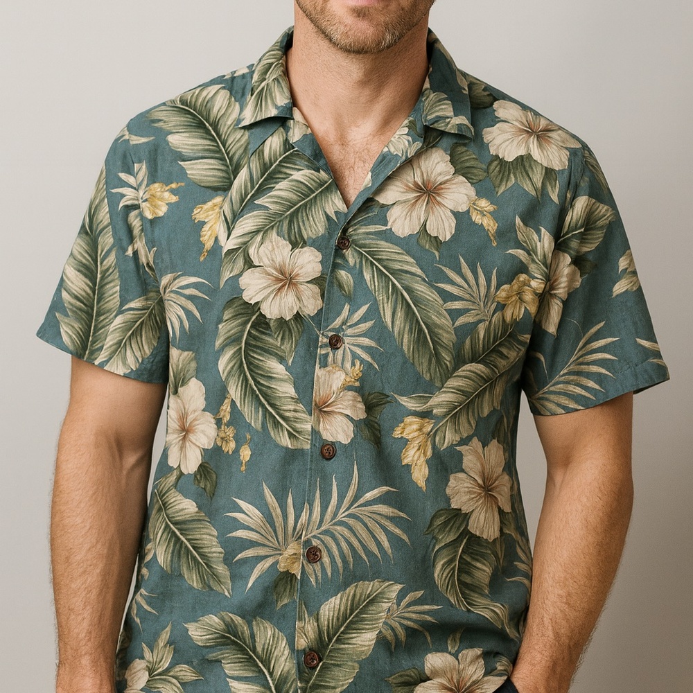 🌺 Vintage RJC Men’s Hawaiian Shirt – Size Medium